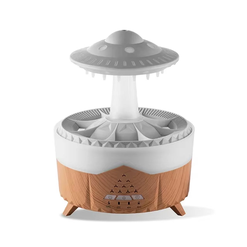 Experience Tranquility with the Rain Cloud Humidifier - Remote-Controlled Raindrop Diffuser and Mushroom Lamp